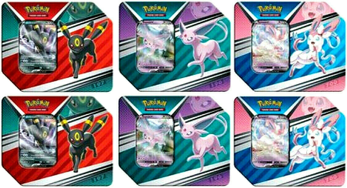Pokemon V Heroes Tin CASE (6 Tins)
